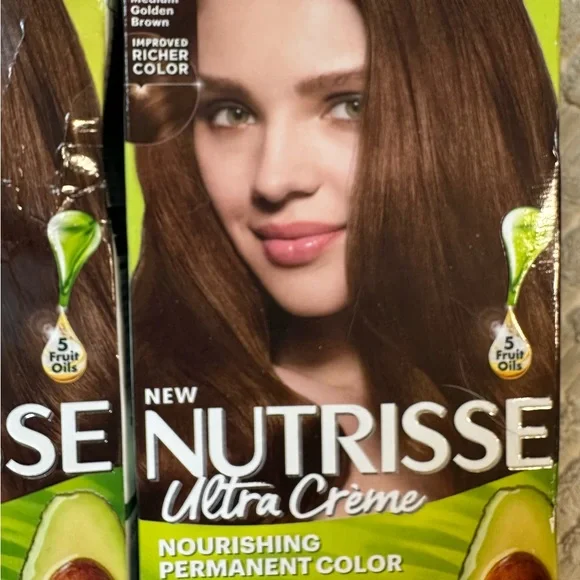 2 boxes of Garnier Nutrisse Ultra Creme Hair Color - Medium Golden Brown 53 - Picture 2 of 6